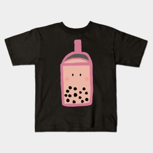 Strawberry boba Kids T-Shirt